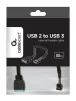 Кабель Cablexpert (CC-U3U2-01) USB2.0 - USB3.0, внутрішній, чорний, 0.15м - 3